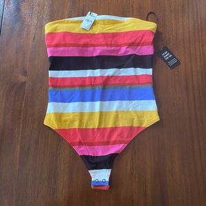 Brand new with tags striped thing bodysuit.